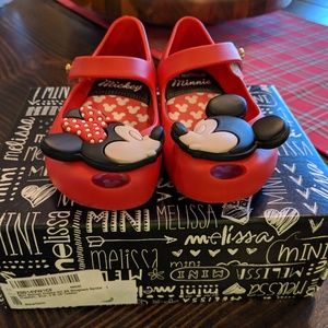 Mini Melissa Mickey & Minnie Toddler Shoes